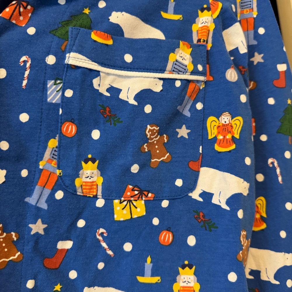 BedHead Traditional Christmas Blue Pajama Set XS - Picture 8 of 11